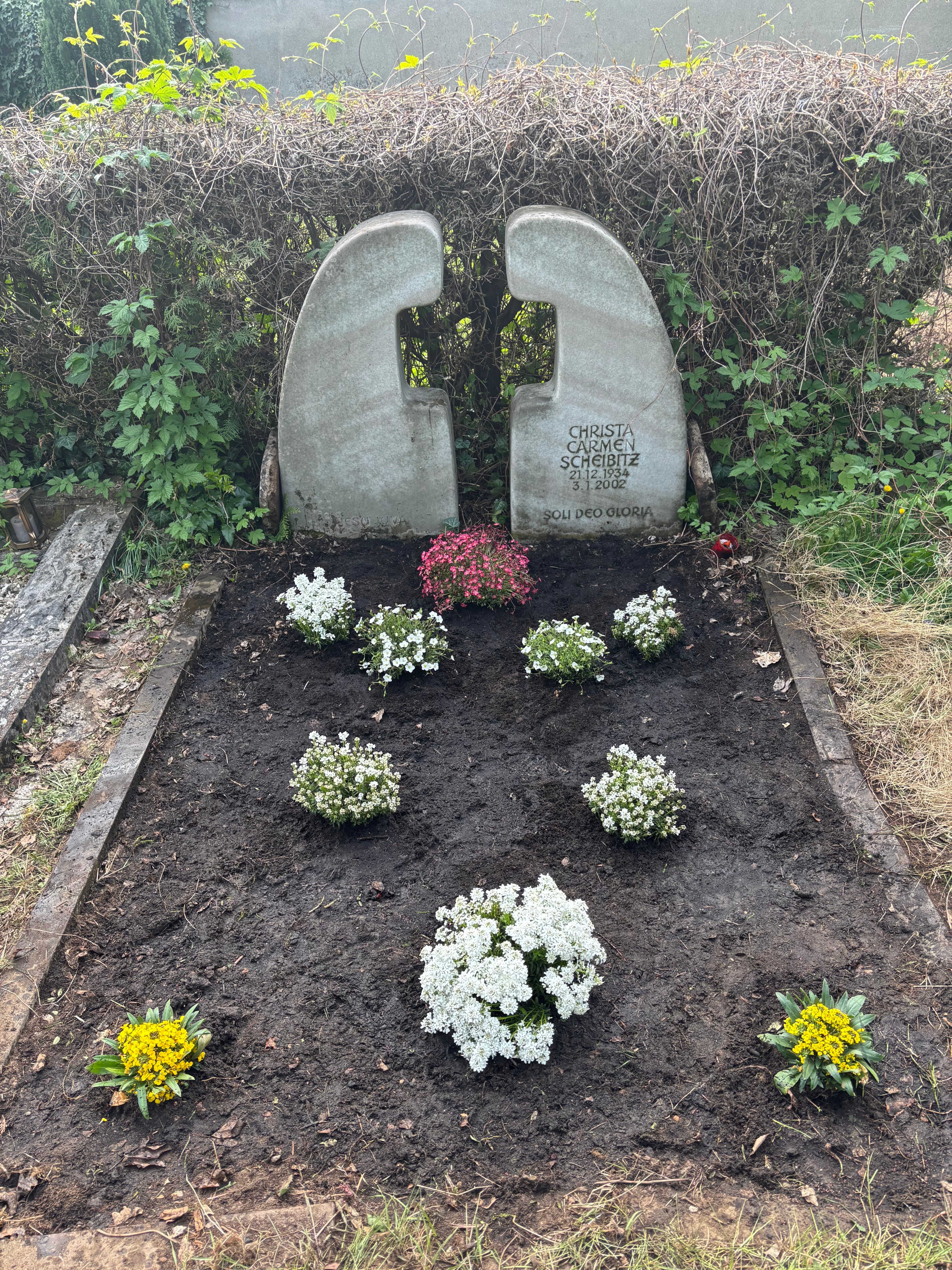 Grabstelle für einen Grabpflege-Auftrag am Friedhof Wixhausen in Darmstadt